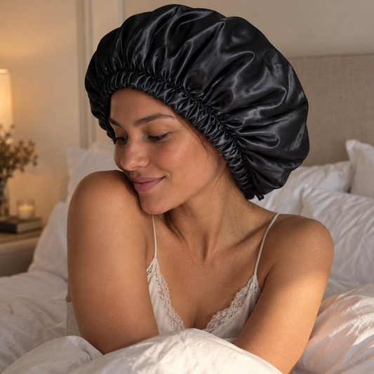 100% Mulberry Silk Sleep Bonnet — Silk & Slumber™